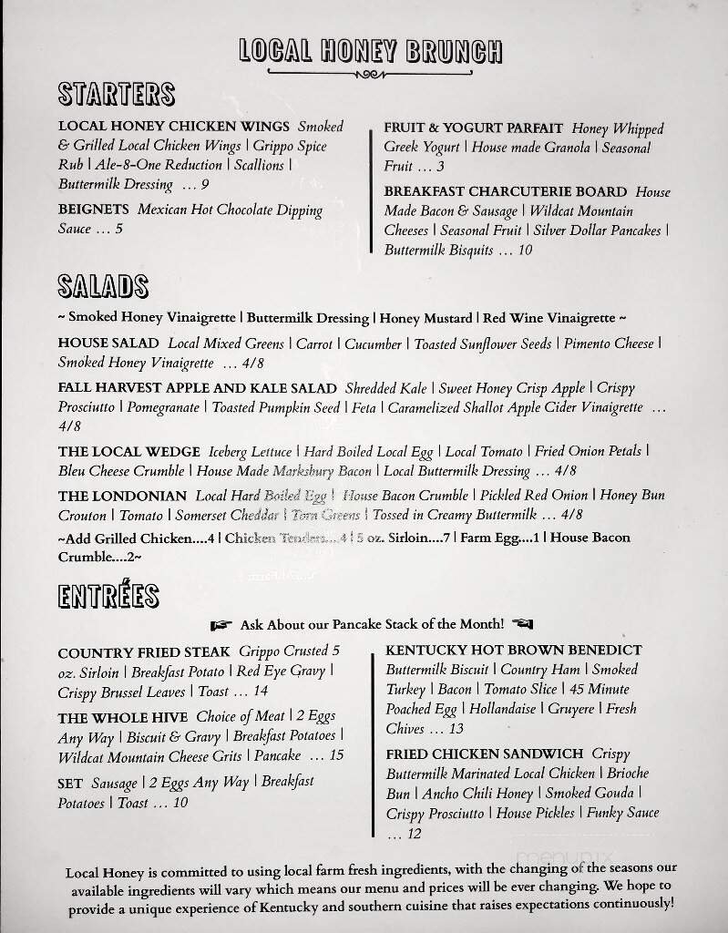 Menu page 1