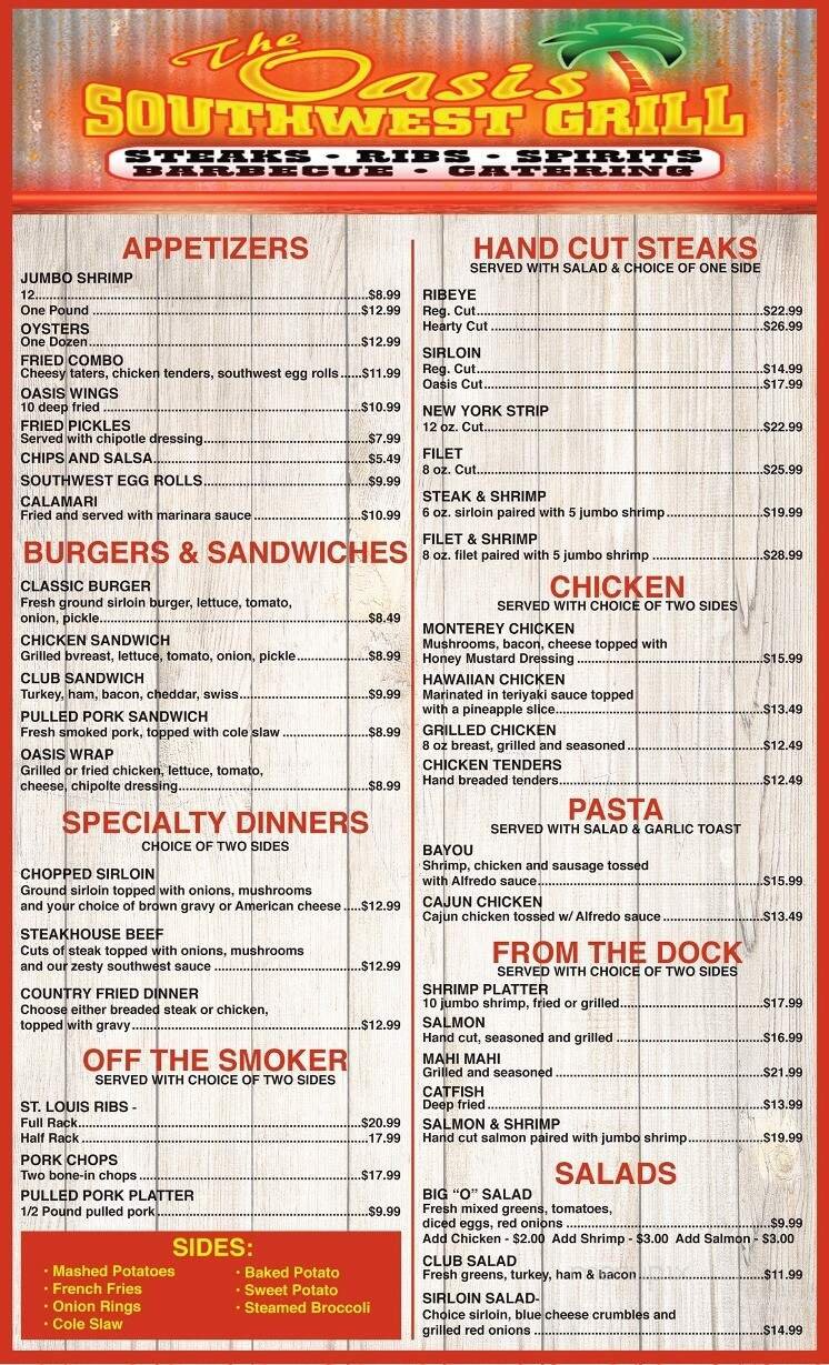Menu page 1