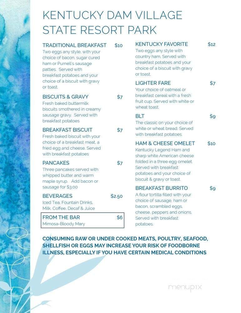 Menu page 1