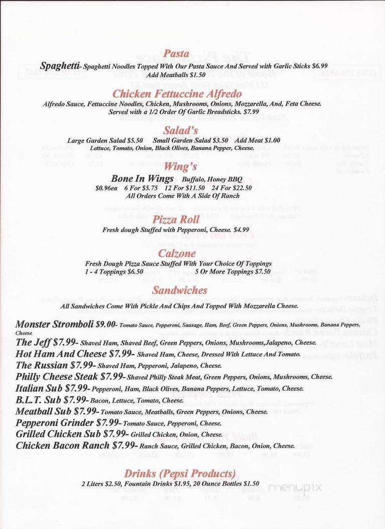 Menu page 2
