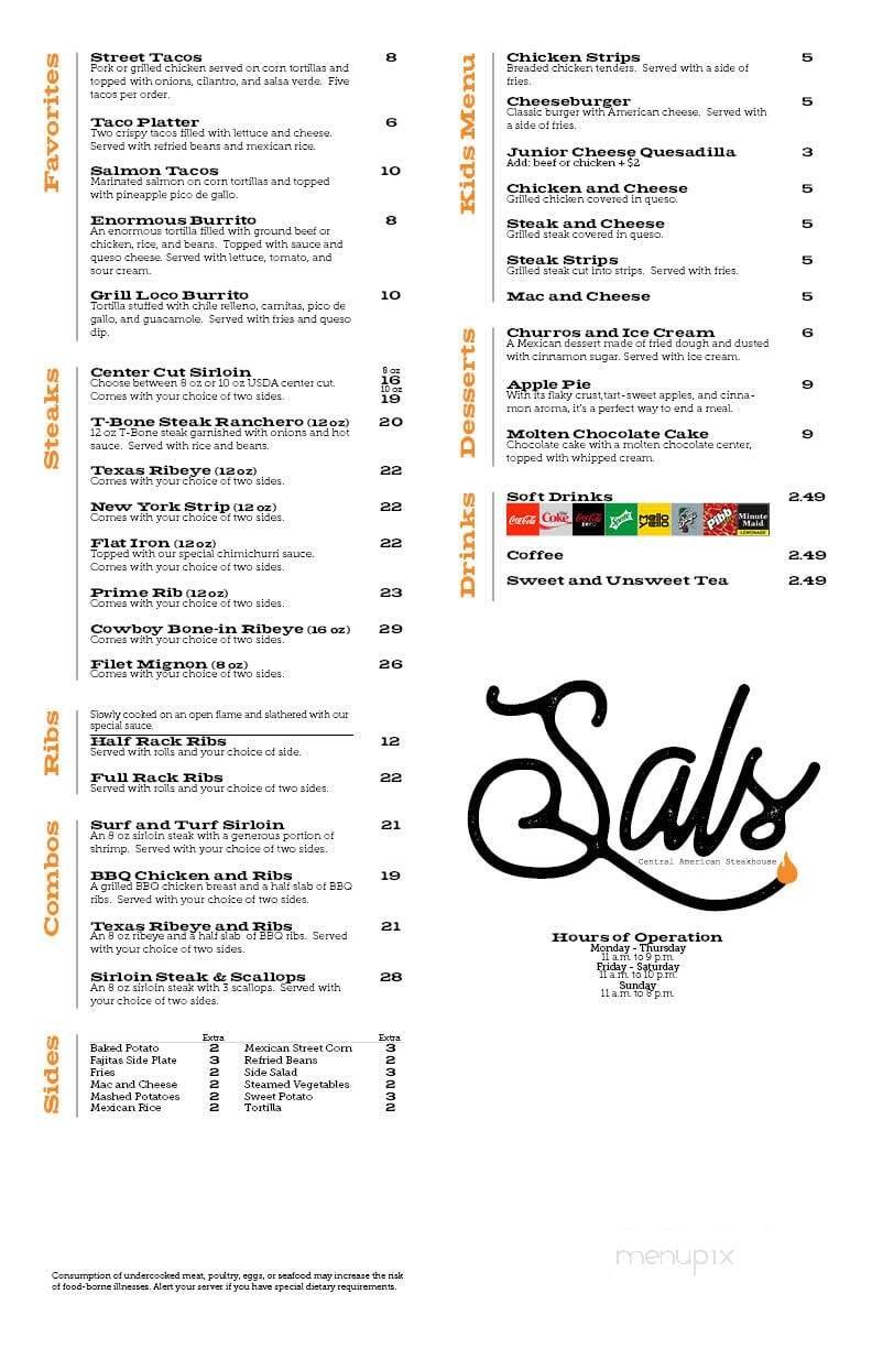 Menu page 1