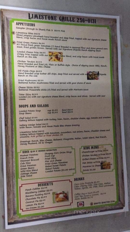 Menu page 1
