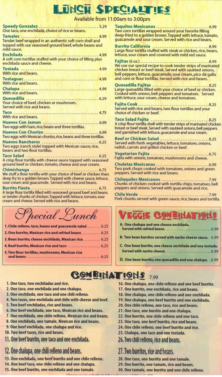 Menu page 2