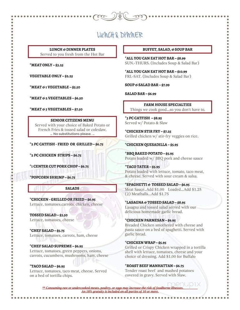 Menu page 1