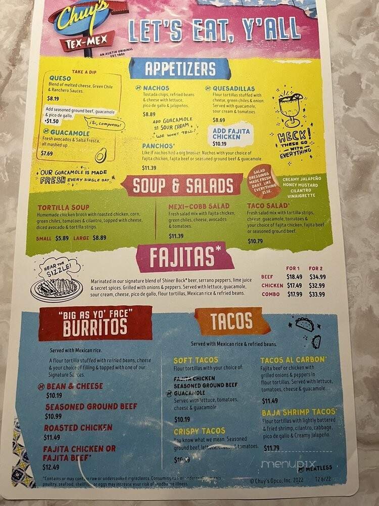 Menu page 1