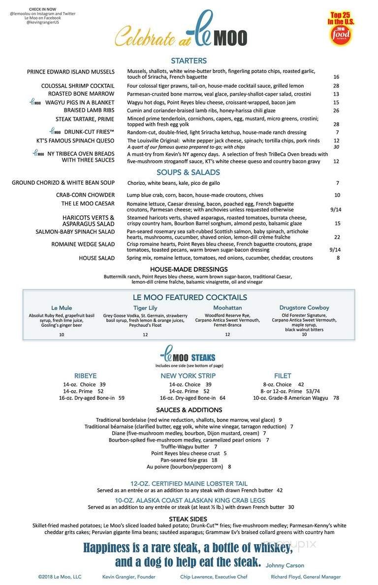 Menu page 1