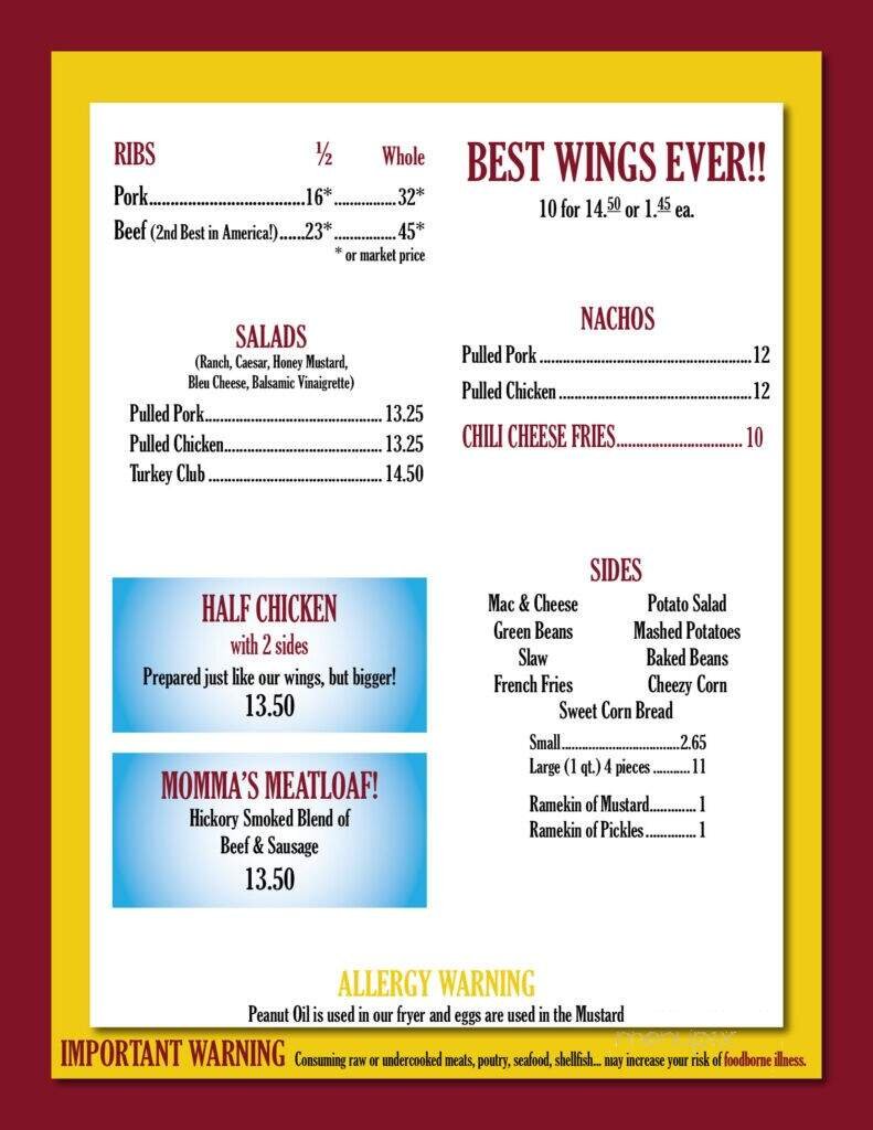 Menu page 1