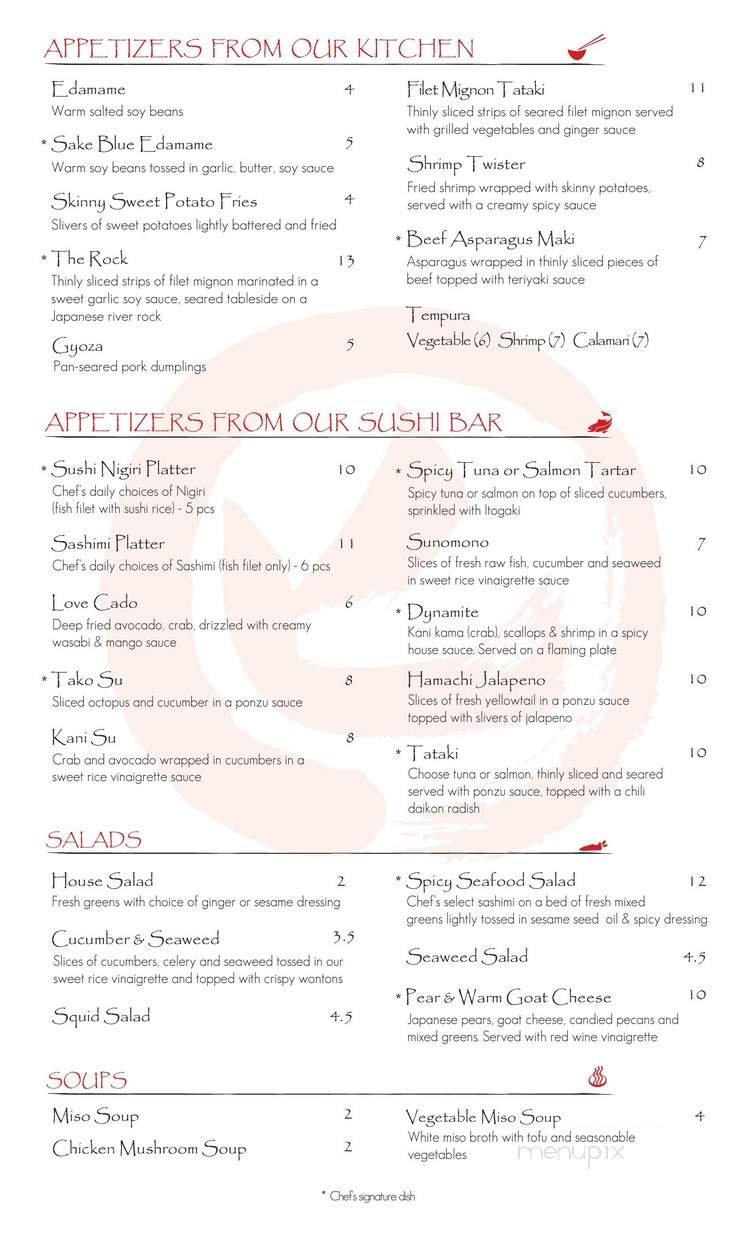 Menu page 1