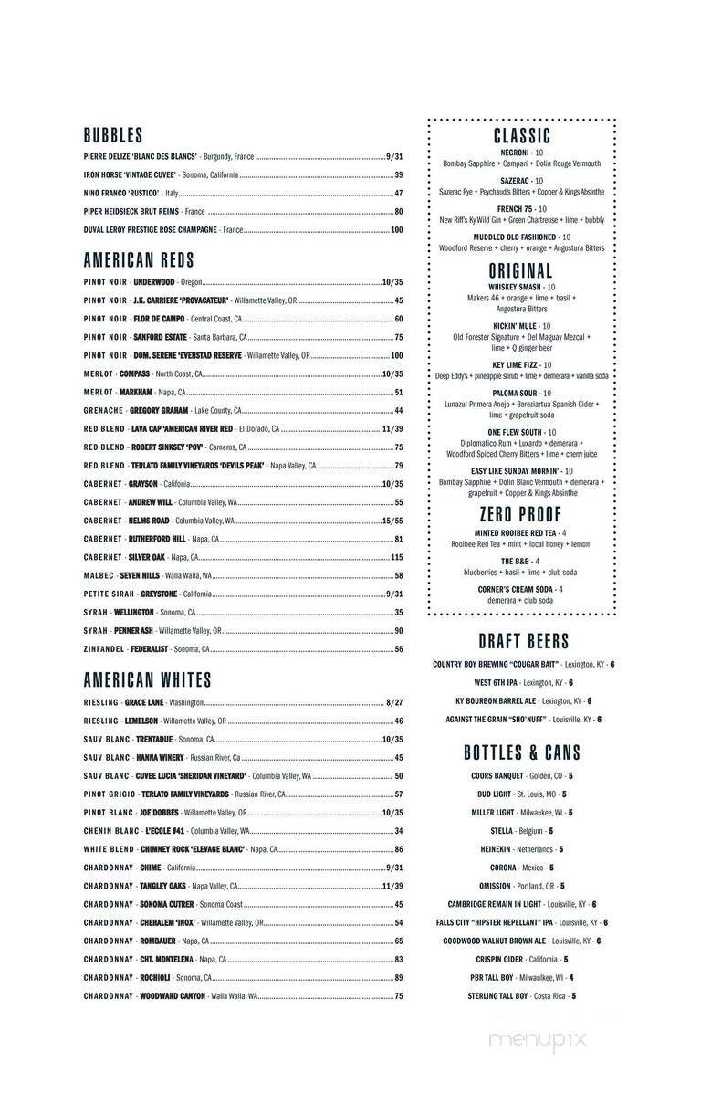 Menu page 1