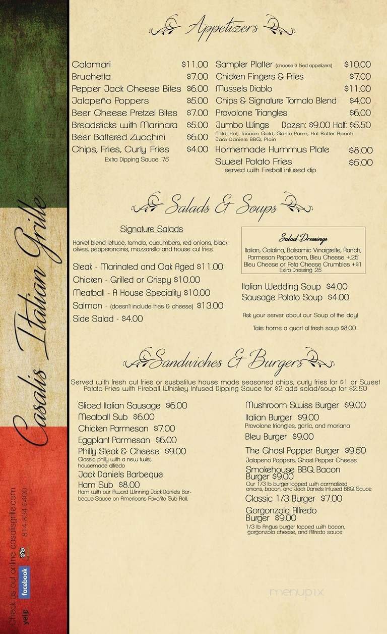 Menu page 1