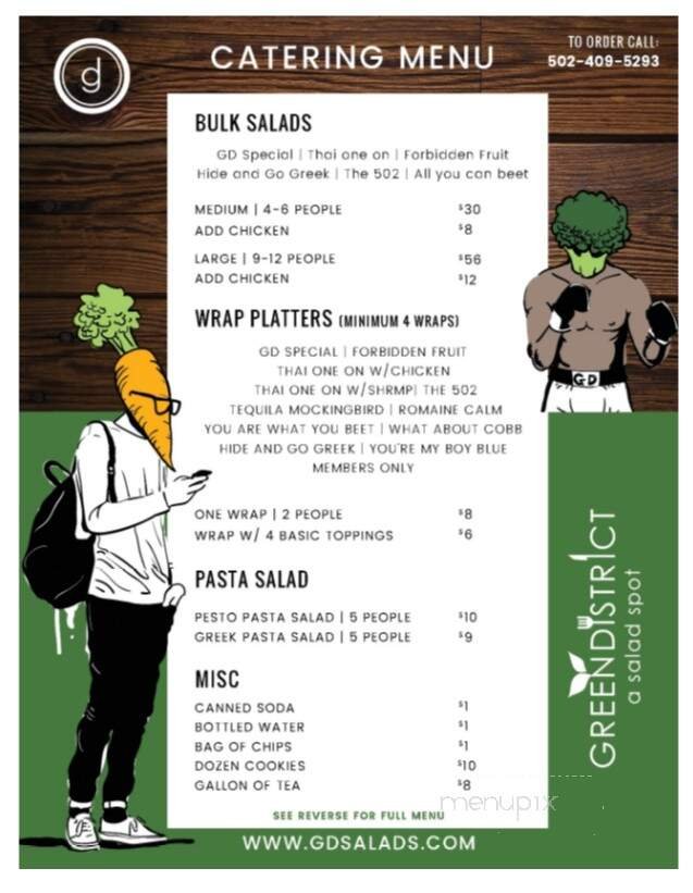 Menu page 1