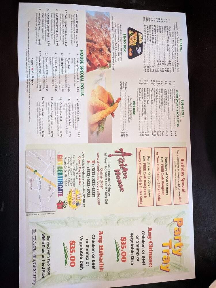 Menu page 1