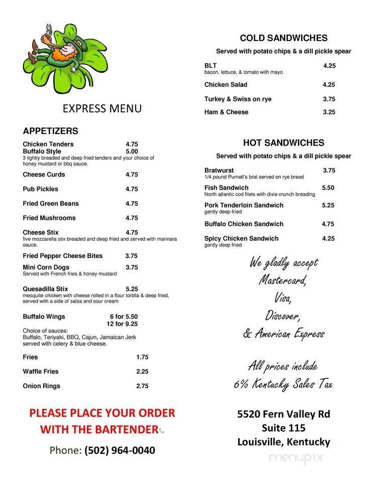 Menu page 1