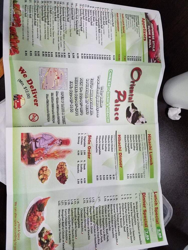 Menu page 1