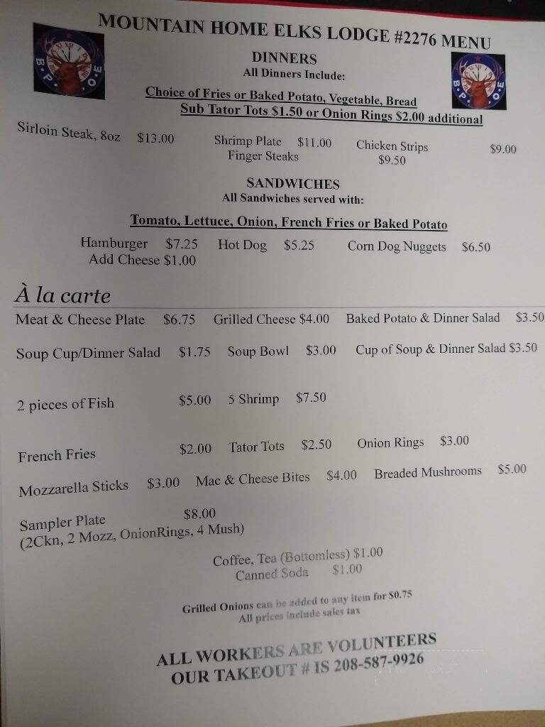 Menu page 1