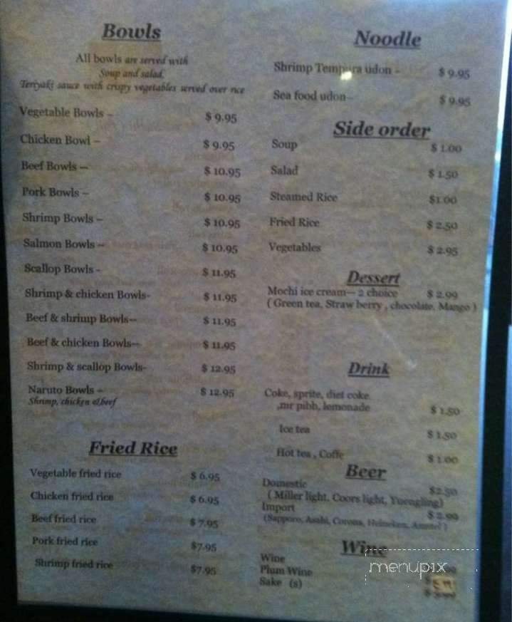Menu page 2