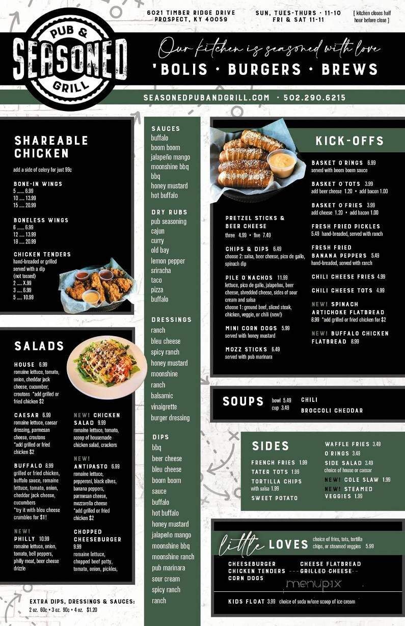 Menu page 1