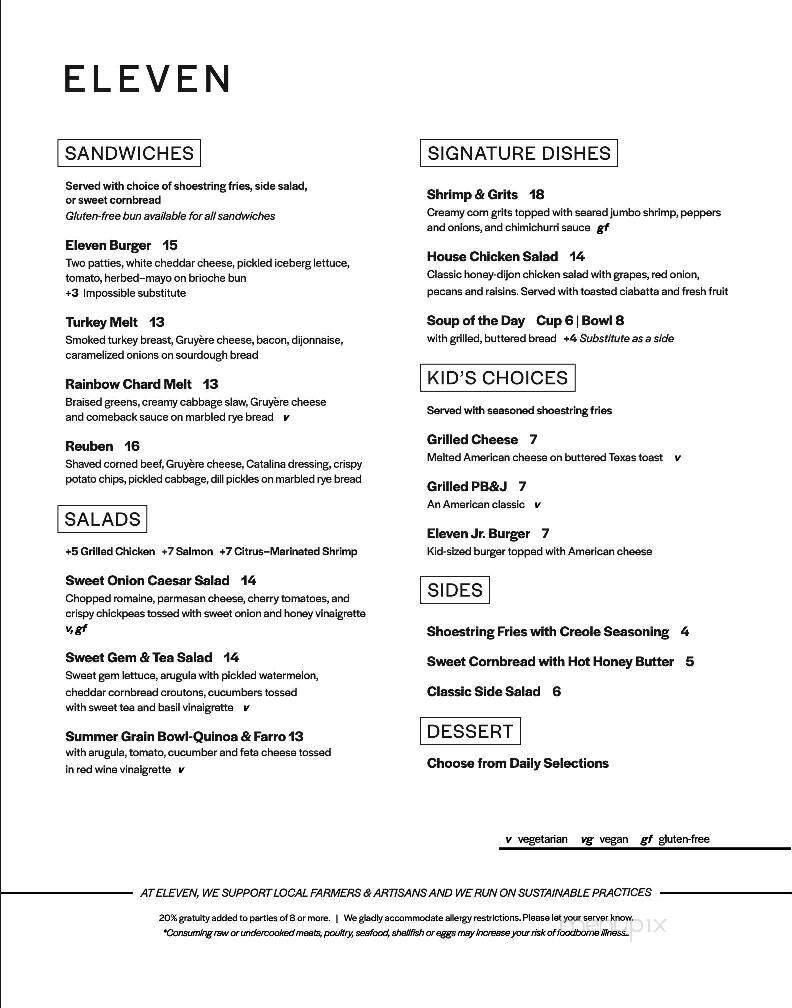 Menu page 1