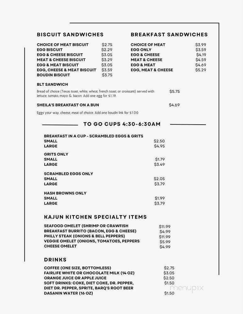 Menu page 1