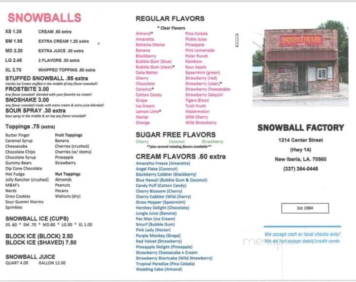 Menu page 1