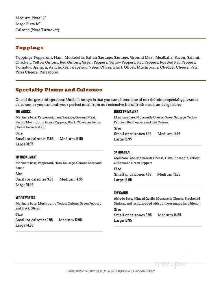 Menu page 2