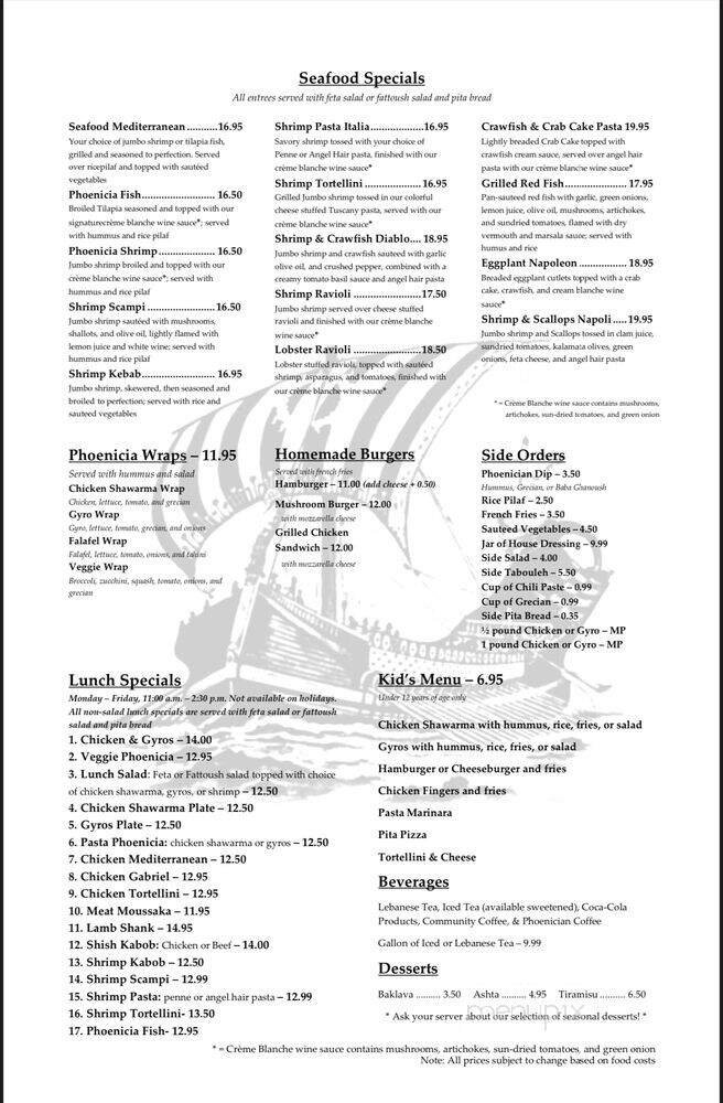 Menu page 2