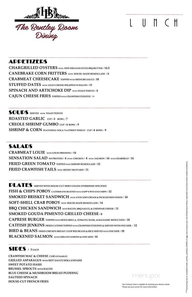Menu page 1
