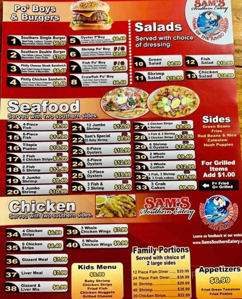 Menu page 1