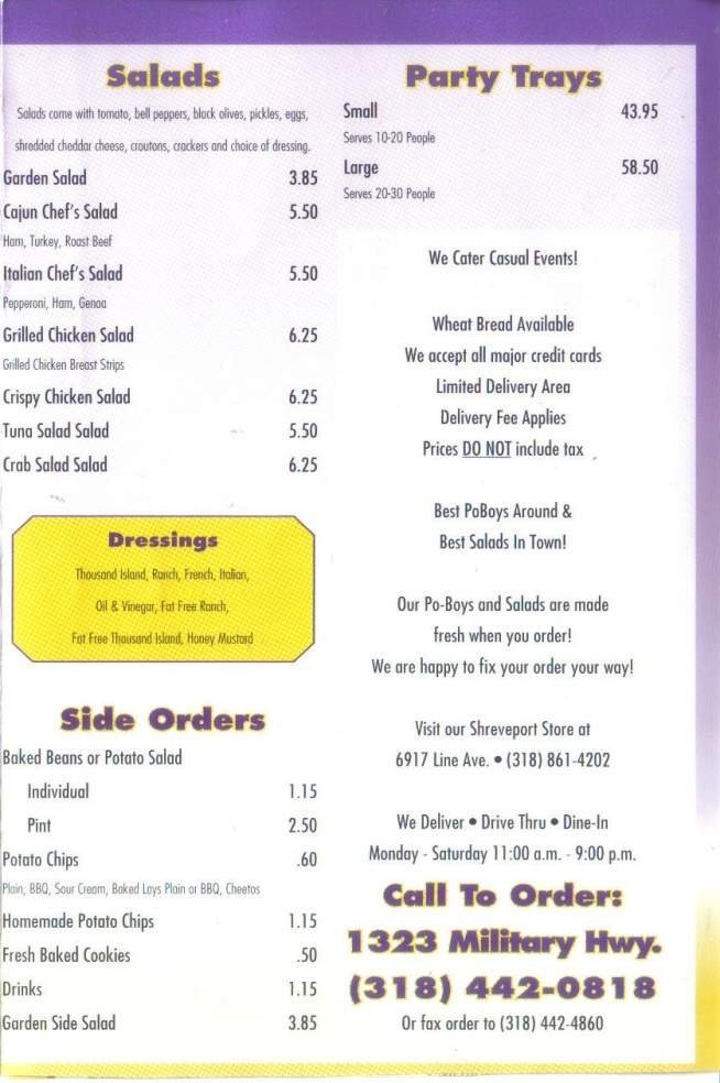 Menu page 2