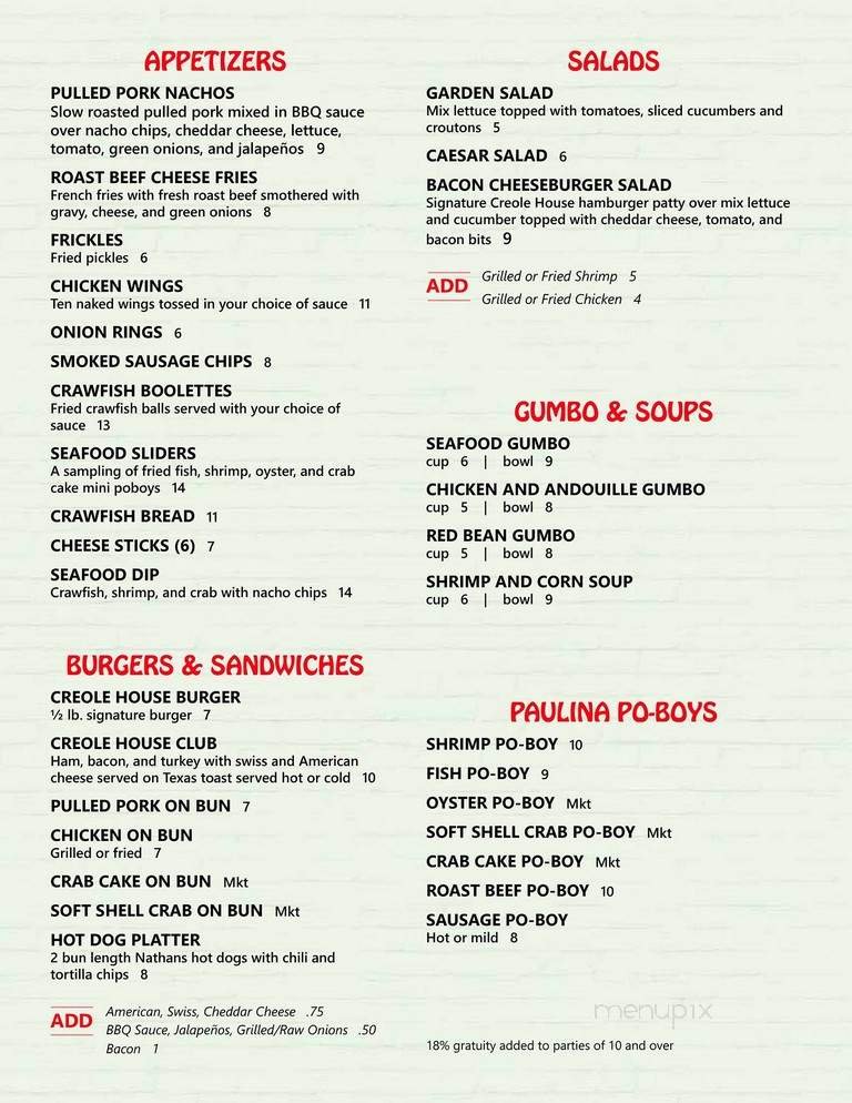 Menu page 1