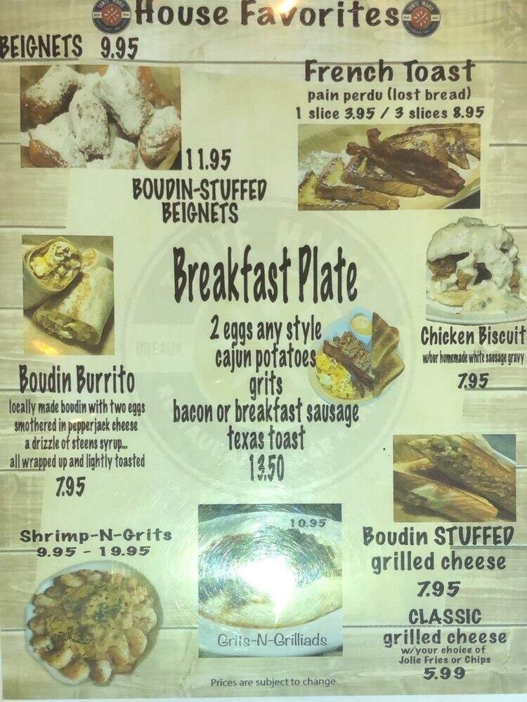 Menu page 1