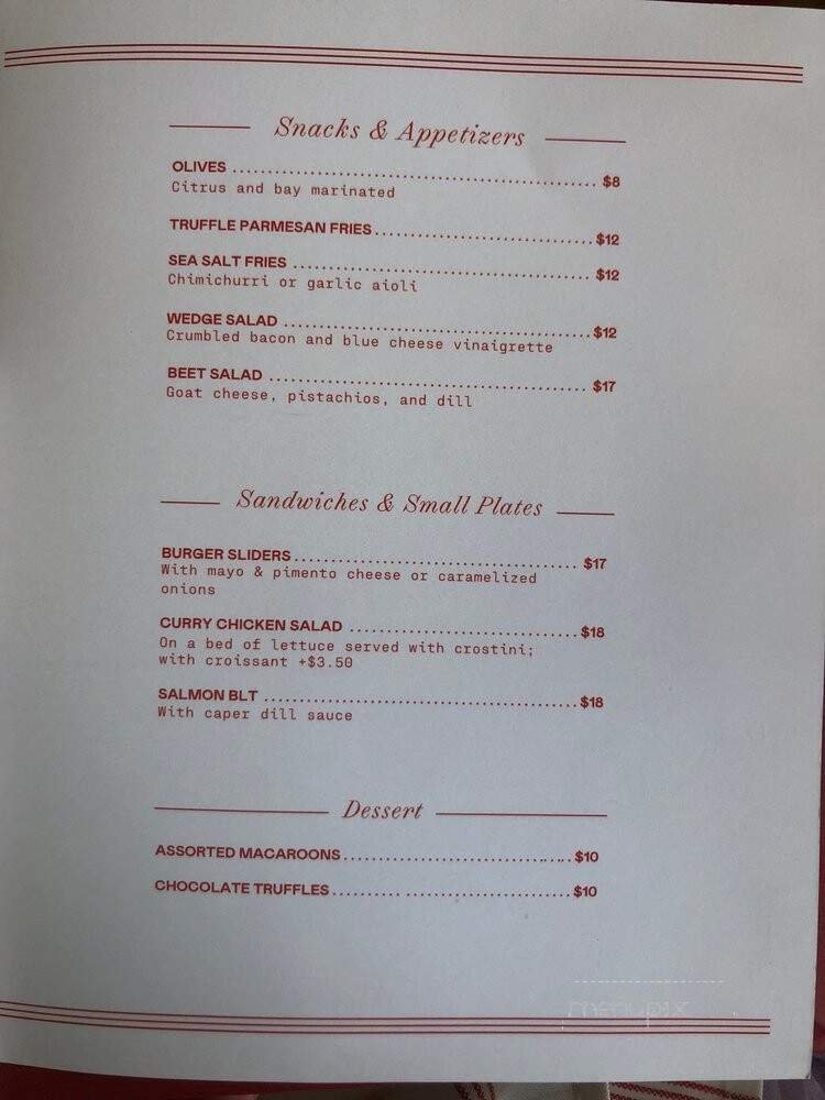 Menu page 1