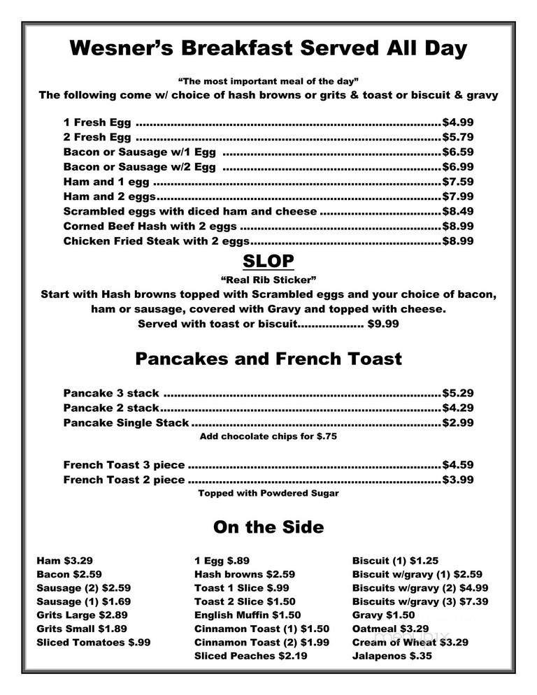 Menu page 2
