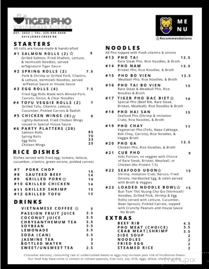 Menu page 1