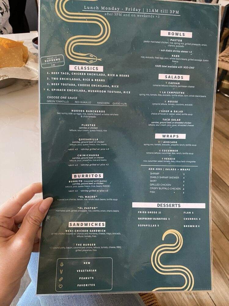 Menu page 1