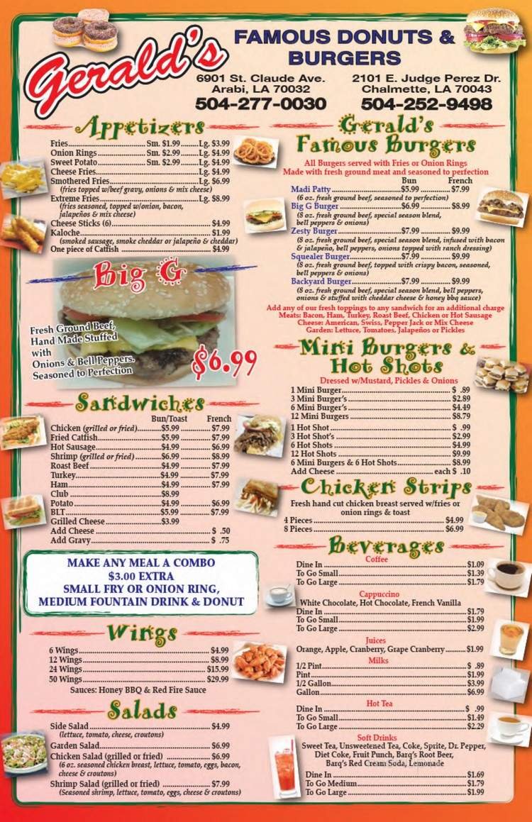 Menu page 1