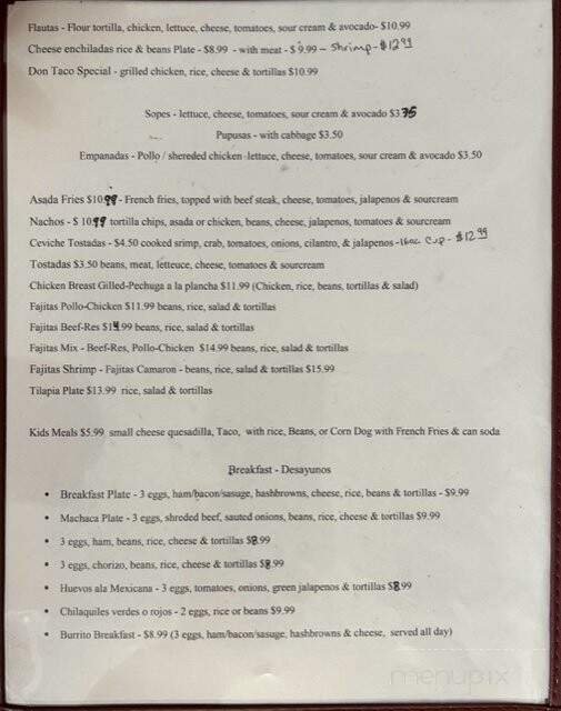 Menu page 2