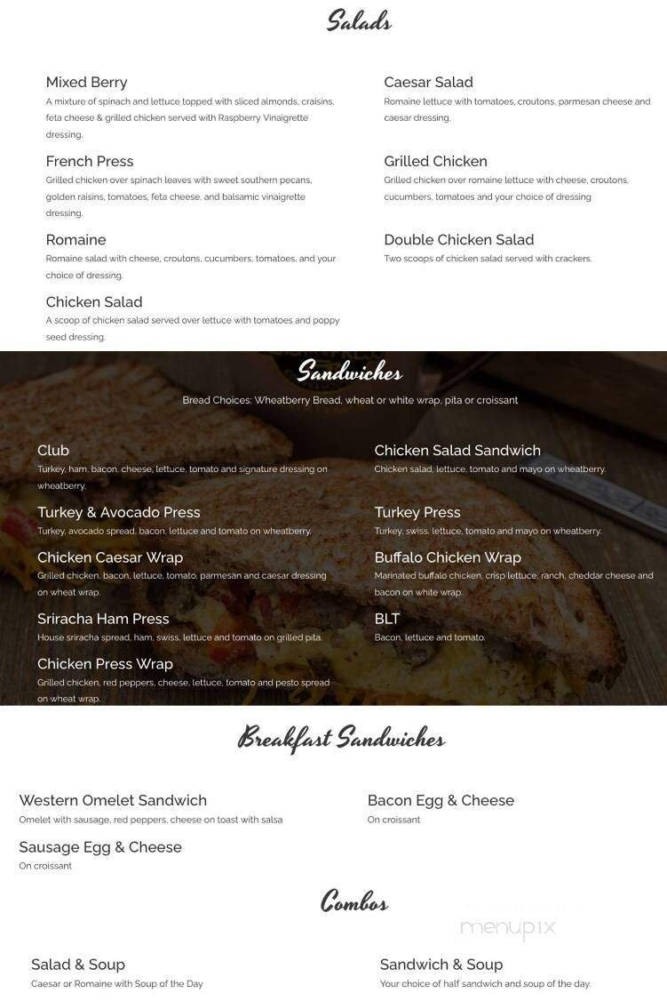 Menu page 1