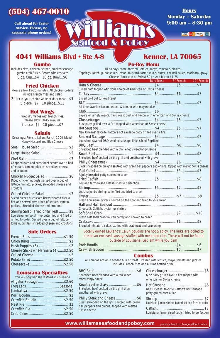Menu page 1