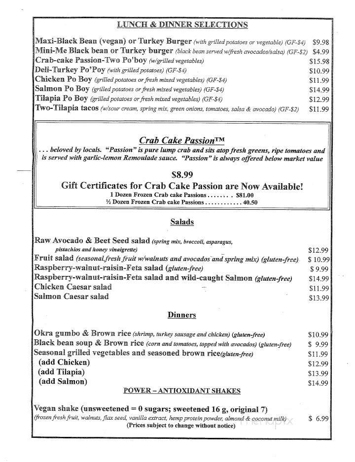 Menu page 1