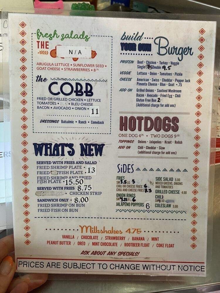 Menu page 1