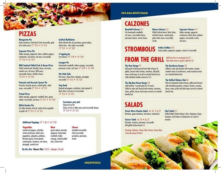 Menu page 1