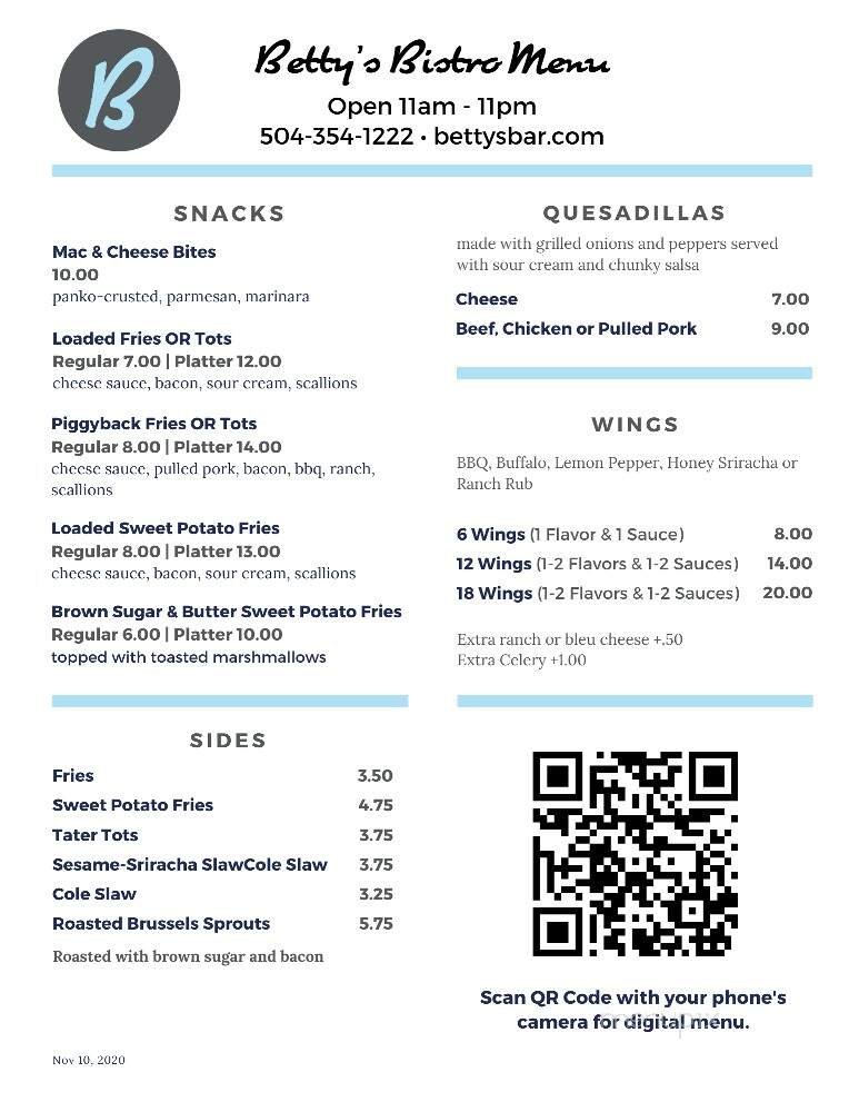Menu page 1