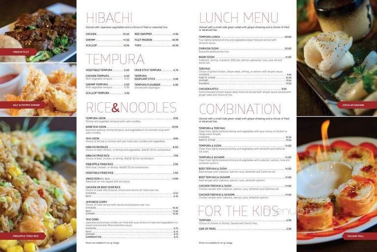 Menu page 1