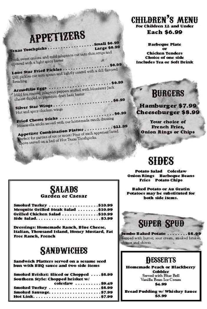Menu page 1