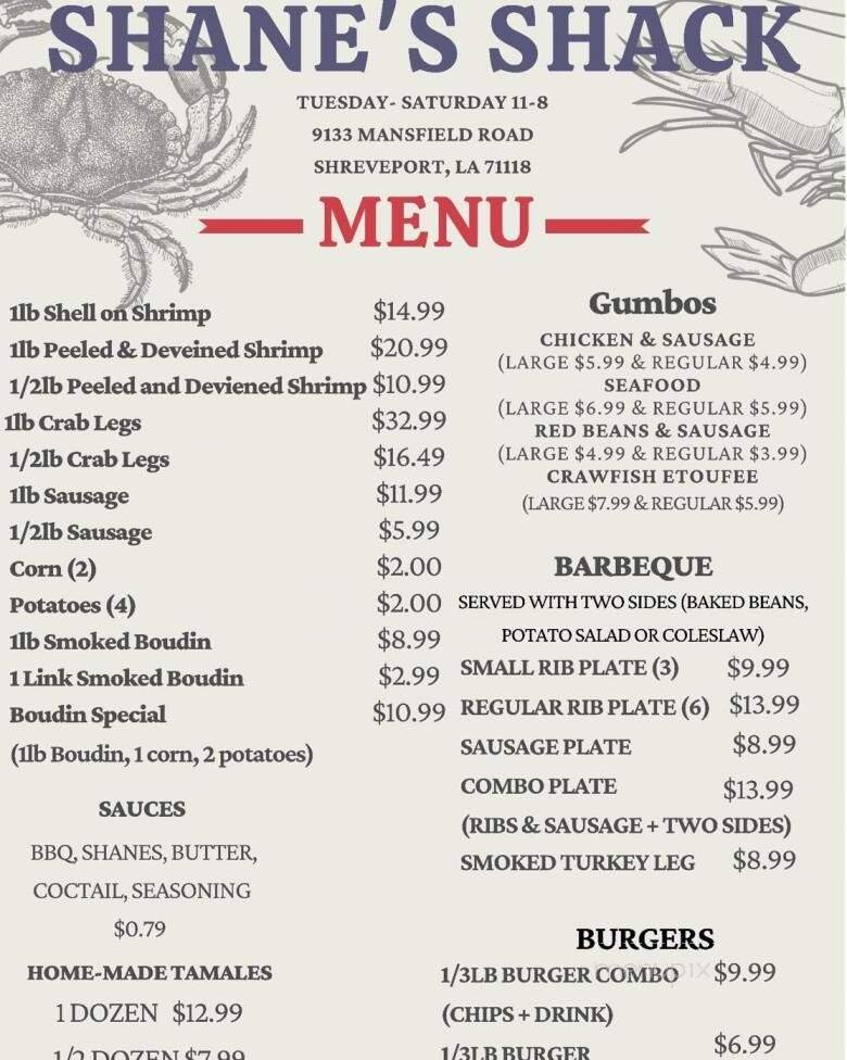 Menu page 1