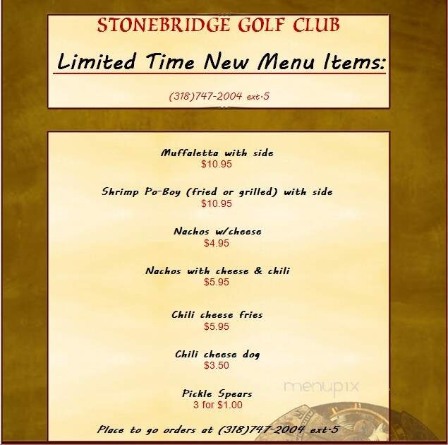 Menu page 1