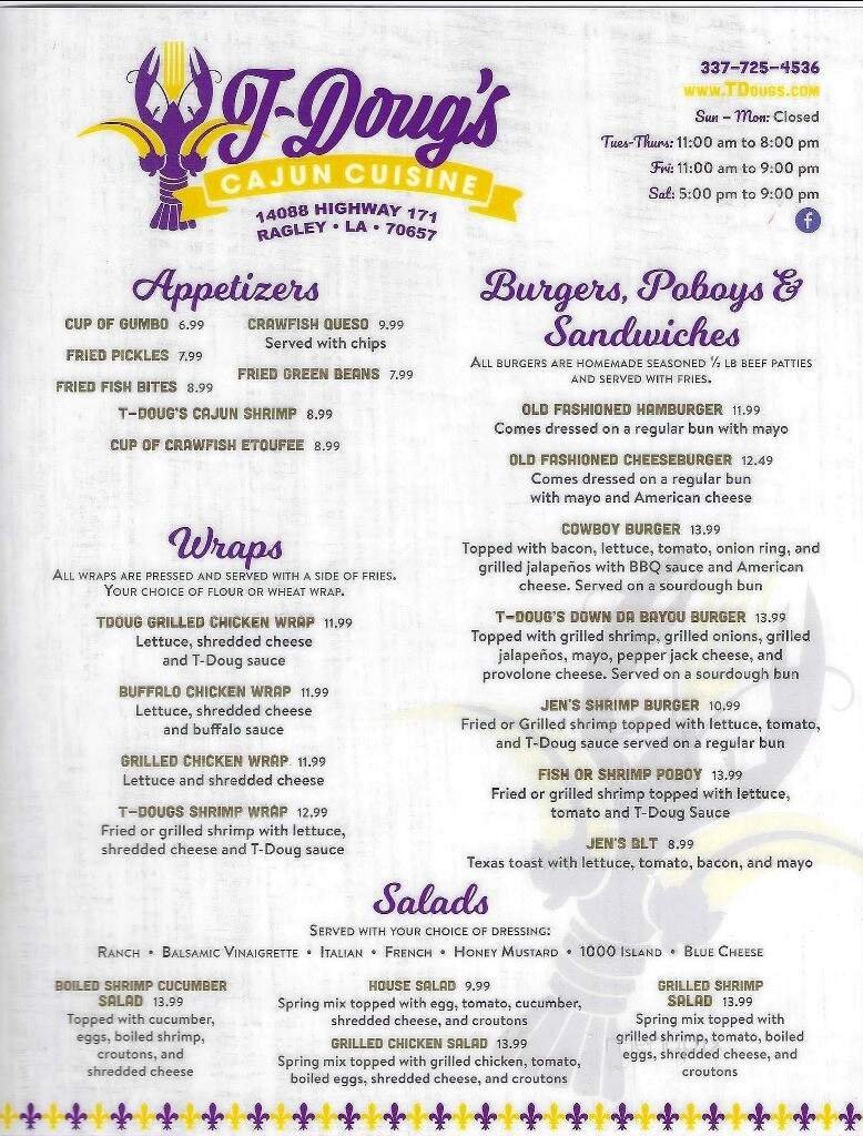 Menu page 1