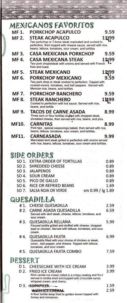 Menu page 5