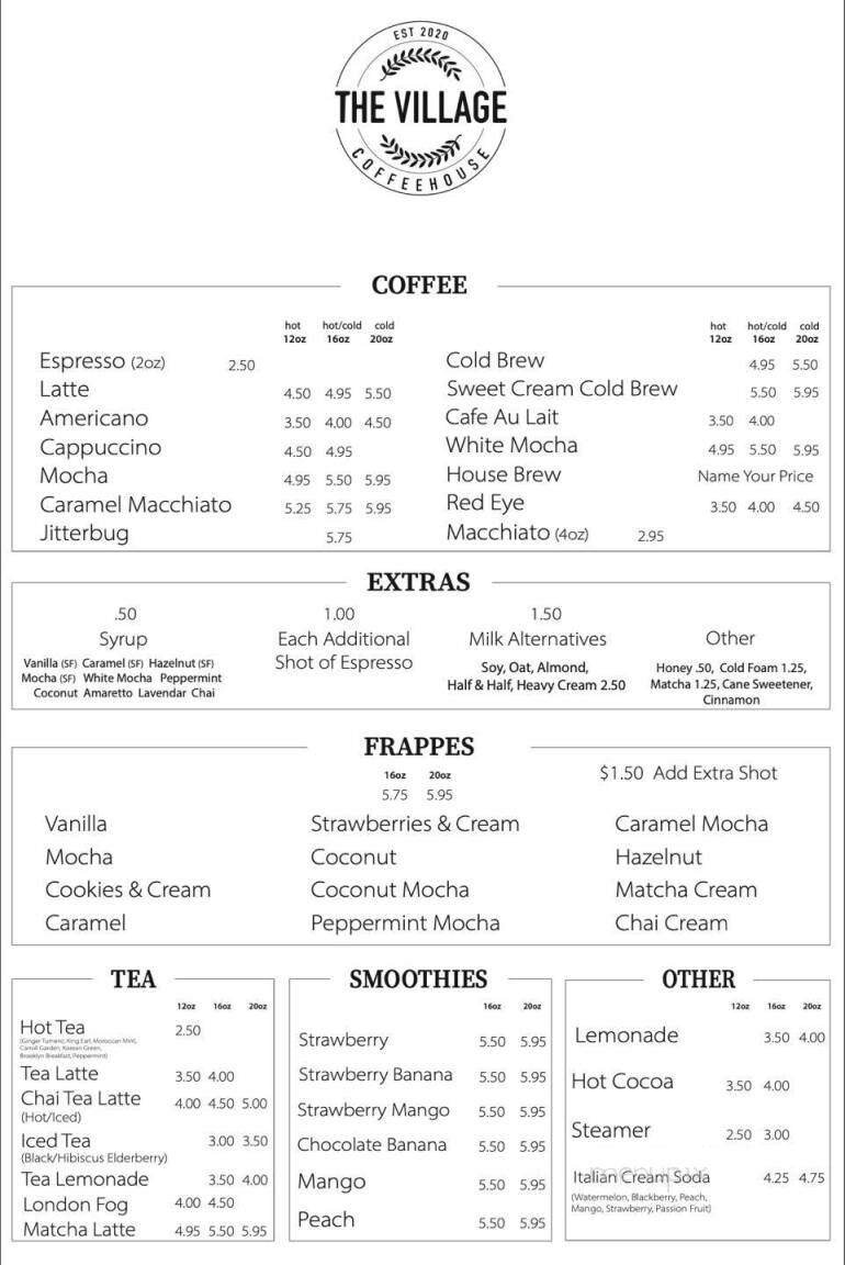 Menu page 1